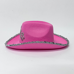 <span class=keywords><strong>Sombrero</strong></span> de Fiesta Personalizable, Sombreros de <span class=keywords><strong>Vaquero</strong></span> Unisex para Halloween con Corona, Cuentas Brillantes, Brillan en la Oscuridad, para las Cuatro Estaciones - Product Image 4