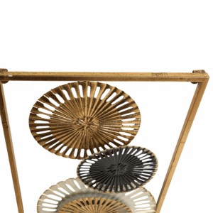Pannelli murali in metallo traforato, oro e nero, decorazioni artistiche per soggiorno, camera da letto, bagno, elementi decorativi da appendere. - Product Image 5