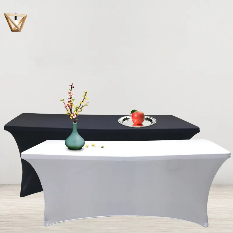 FEAMONT Großhandel Tischwäsche Dinner Restaurant Tight-Fit Trim Plain Color Spandex Polyester für die Hochzeit