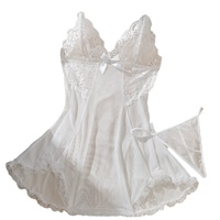 Camisole fine à col en V profond, robe de nuit séduisante pour femmes et lingerie sexy