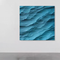 Tableau mural texturé 3D abstrait neutre moderne, grande peinture géométrique beige et marron, style Art Déco pour couloir