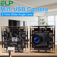 ELP HD 1080P Mini módulo de cámara USB 2MP IMX323 H.264 0.01Lux Cámara USB de poca luz con audio, placa de cámara web de lente de 2,1mm para computadora portátil