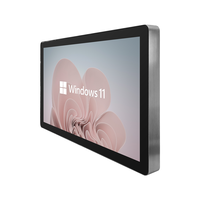 Panel de acero inoxidable sin ventilador para ordenador, montaje resistente al agua IP67 de 19 ''y 21,5'', con sistema Win11