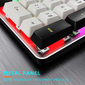 Nuevo Teclado Mecánico con Interruptores Rojos, 61 Teclas, Anti-Ghosting Completo, Retroiluminación RGB, Perilla, Cable USB 3.0 Desmontable, Panel ABS, para Gamers <span class=keywords><strong>de</strong></span> Escritorio - Product Image 6
