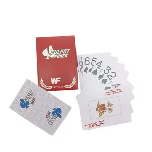 扑克牌盒和印刷透明CMYK定制白色卡玛经塑料扑克牌