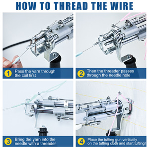 Pistolet à touffeter à volume <span class=keywords><strong>de</strong></span> fonctionnement transfrontalier Kit <span class=keywords><strong>de</strong></span> <span class=keywords><strong>couture</strong></span> Machine à touffeter les tapis <span class=keywords><strong>de</strong></span> coupe 100% Pistolet à tisser en coton 100% - Product Image 5