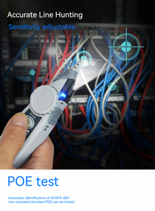 Testeur de câble réseau I-POOK PK65H+ avec écran LCD, interfaces RJ11/RJ12/RJ45/USB, traçage de câbles, portée de 600 m, protection IP65, précision de 2 % - Product Image 3