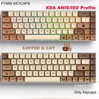 커피 앤 캣 XDA ISO/ANSI 138키 PBT 염료승화 키캡 (61/68/71/75/87/98/104/108키 기계식 키보드용)