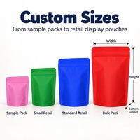 Sachets Doypack vierges de qualité alimentaire recyclables, 180 microns, 4x5 pouces, 3,5 g (0,125 oz), pour lait et aliments pour animaux de compagnie, prêts à être expédiés, livraison rapide