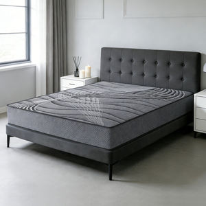Matelas à ressorts ensachés Ailif Queen, écologique, respirant, 5 zones, design moderne, tissu tricoté gris 500g/m, doux, 30cm d'épaisseur - Product Image 1
