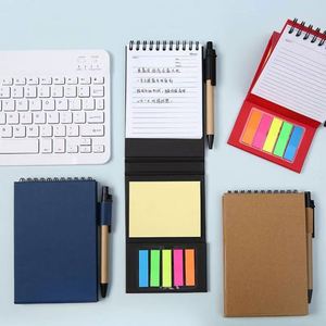 Multifunctional Desktop Stand-up Spiral Notebook Set <b>Pen</b> Colorful Sticky Notes Assorted <b>Colors</b> Office Daily Note-taking - Product Image 6