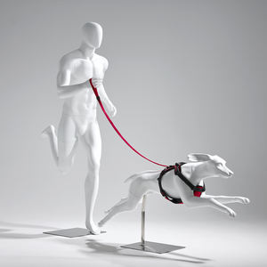 Manekin Anjing Fiberglass G13 Pose Berlari untuk Pajangan Fesyen - Product Image 3