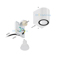 Lampada da Parete Cilindrica GU10, Illuminazione a LED Bianca, Luci da Giardino per Interni ed Esterni, per Soggiorno e Portico