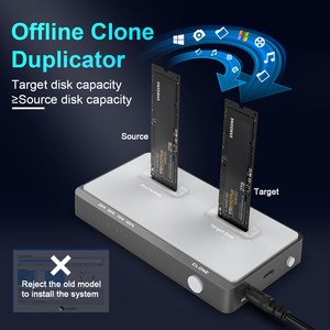 Dual Function PCIE SSD duplicatore e Clone Offline 2-in-1 HDD Dual Bay M.2 NVME Writer con interfaccia USB - Product Image 4