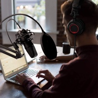 Microphone USB PC ordinateur Podcast condensateur cardioïde Kit de micro métallique pour enregistrement, jeu, chant, YouTube