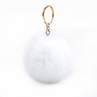 Porte-clés en fausse fourrure tendance avec boule en peluche colorée, pendentif en forme de poupée en fourrure, cadeau idéal pour les amateurs de chaînes en or, parfait pour les fêtes