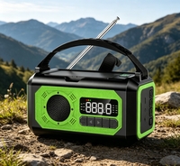 Radio de Emergencia AM/FM Solar Portátil Multifuncional con Manivela, Linterna LED y Batería de Polímero de 10000 mAh, Molde Privado Personalizado