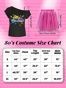 <strong>80s</strong> Women's Cosplay Costume Set with T-Shirt Print Leggings and <strong>Skirts</strong> Includes Accessories for Theme Party - Product Image 6