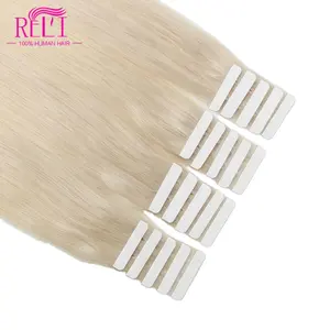 Ruban européen doublement dessiné dans les extensions de cheveux Bande invisible russe Remy vierge à cuticule complète dans les extensions de cheveux humains