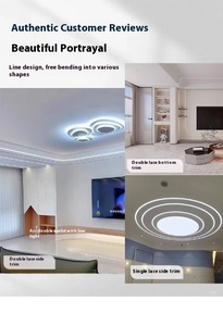 Les profils LED en aluminium éclairés linéaires intégrés peuvent être pliés, coupés, incurvés et soudés pour s'adapter au plafond et aux murs en gypse. - Product Image 5