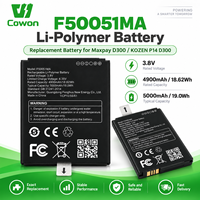 Baterai POS Isi Ulang Cowon 3.8V 5000mAh F50051MA Kompatibel dengan Terminal Pembayaran Maxpay D300 KOZEN P14 D300