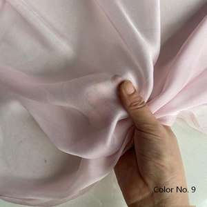 Tissu en mousseline de soie 100% 6 MM, léger, teint, fin, transparent, pour écharpe, robe <span class=keywords><strong>d</strong></span>'été - Product Image 4