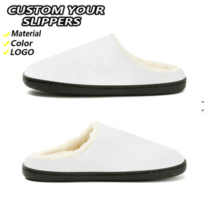Women Men Custom logo Custom Design Pattern Winter Warm Soft Comfort Custom Cotton <strong>Slippers</strong> for Home - Product Image 1
