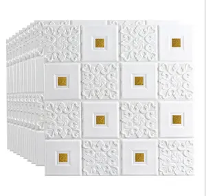 Tahan Air Panel Desain Rumah 5D Panel Dinding Wallpaper 3d Dinding/Langit-langit Stiker