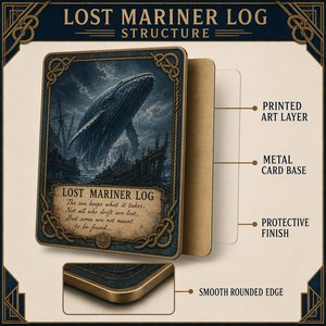 Carte Metalliche Personalizzate Serie Lost Mariner Log, Stampa HD, Souvenir Nautico Vintage da Collezione, Regalo, Vendita all'Ingrosso - Product Image 5