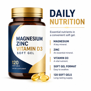 Capsules de Vitamine D3 K2 Premium pour la Santé, 100 000 UI/g, Calcium, Magnésium, Zinc, Soutien des Os et des Articulations, Amélioration de la Densité Osseuse - Product Image 3