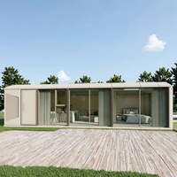 Capsule de logement de bureau en structure acier, imperméable, avec un design moderne et des fonctionnalités solaires