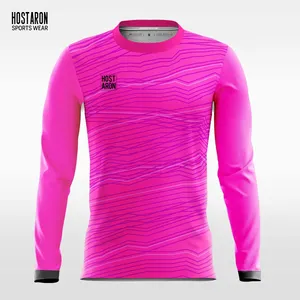 HOSTARON Long Sleeve Sports Football Jersey OEM Custom Soccer Shirts Custom Printing Design Breathable Football Jersey