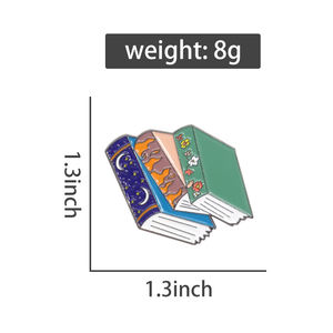 Broches de Esmalte de Fantasía al por Mayor, Broches Personalizados de <span class=keywords><strong>Acotar</strong></span>, Broches de Diseño, Broches de Moda, Joyería Coleccionable para Amantes de la Lectura, Regalo - Product Image 6