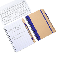 Carnet promotionnel A5 à spirale pour étudiants, en papier kraft, imprimé UV, avec couverture en papier colorée, portable, pour services commerciaux