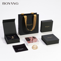 Boîte à bijoux de luxe en papier écologique en forme de livre avec fermeture magnétique, logo personnalisé Boyang, pour boucles d'oreilles, collier, bague