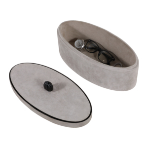 Decorative Suede <b>Box</b> with Lid Modern Storage <b>Box</b> for Bedroom Coffee Table Bathroom <b>Vanity</b> Accent Chic - Product Image 2