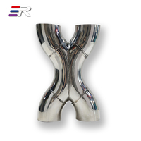 ER Performance Échappement complet sur mesure en acier inoxydable, collecteur en X, double échappement de 2,5 pouces, équilibre de pression, efficacité de purge