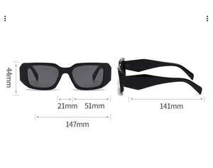 <span class=keywords><strong>Gafas</strong></span> de Sol Rectangulares Retro con Logotipo Personalizado, Color Negro, a la Moda, Precio al por Mayor, Protección UV400, Montura Sólida, Unisex - Product Image 5