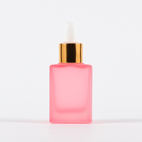 Flacon compte-gouttes personnalisé de 30 ml et 50 ml en verre dépoli à fond épais pour sérum visage et huile essentielle – Ensemble de flacons de luxe pour emballage cosmétique