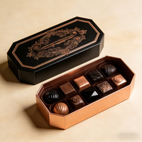 Boîte cadeau en chocolat de qualité supérieure, écologique, en forme de cœur, rigide, de qualité alimentaire, avec garniture en dentelle sur le dessus et la base