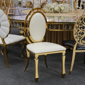 Moderne Vergoldete Edelstahl-Esszimmerstühle für Hochzeiten Hotels Säle Bankette Großhandel Maßgefertigte Hotel-Wohnzimmer-Event-Stühle - Product Image 3