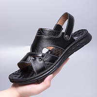 Sandales d'été pour hommes, respirantes, à bout ouvert, plates, à semelle souple, décontractées, fabriquées par un fabricant, en stock