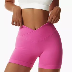 Hot Gym Clothing Seamless Yoga Pants Women Yoga Shorts <strong>Tights</strong> V Waist Scrunch Butt Short Legging - Product Image 2
