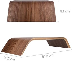 컴퓨터 모니터 나무 스탠드 대나무 컴퓨터 스탠드 유니버설 데스크 모니터 홀더 데스크탑 도크 나무 마운트 디스플레이 상승 Bambo - Product Image 3