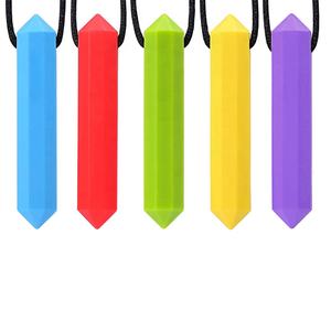 צבעי הקשת סיליקון באיכות גבוהה שרשרת ללעוס סיליקון צעצוע רך לתינוקות ולילדים - Product Image 3