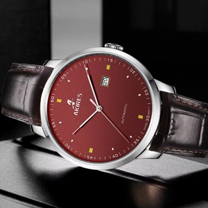Reloj Analógico de Pulsera de Cuero Mecánico Automático para Hombre de Marca, Caja de Acero Inoxidable, Cristal de Zafiro, Resistente al Agua, Cronógrafo - Product Image 5