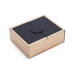 Luxury logo magnetic flip top gift box jewelry gift box color printed paper box
