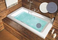 Bouchon de vidange en silicone de 6 pouces, grand, anti-cheveux, avec ventouse plate, pour accessoires de cuisine, salle de bain et buanderie