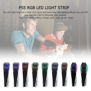 8 colores DIY accesorios de decoración consola LED RGB icono neón tira de luz Flexible para <span class=keywords><strong>Playstation</strong></span> 5 PS5 - Product Image 4