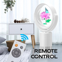 Ventilateur sans pales AZMAX 20-30CM à hologramme 3D, climatiseur électrique intelligent sur pied pour intérieur, idéal pour l'éducation (OEM)